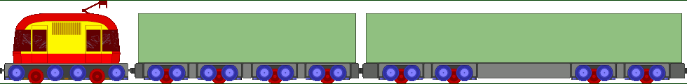 Cargozug auf der Schiene